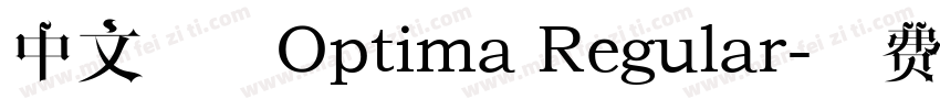 中文细体Optima Regular字体转换